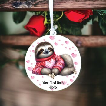 Personalised Sloth Pose Love Decoration, 2 of 2