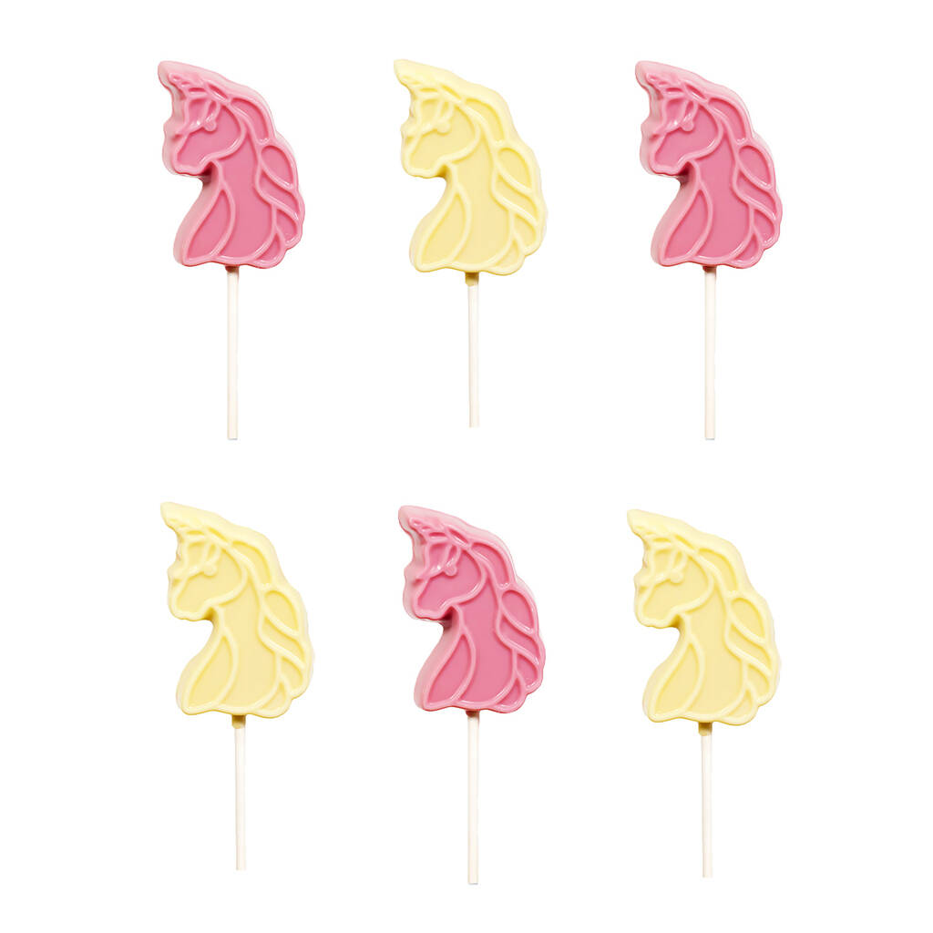 Unicorn Lollipop Multipack, Six Lollipops By Cocoba