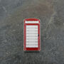 British Red Telephone Box Lapel Pin Brooch, thumbnail 2 of 2