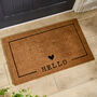 Hello Heart Natural Coir Door Mat, thumbnail 1 of 4