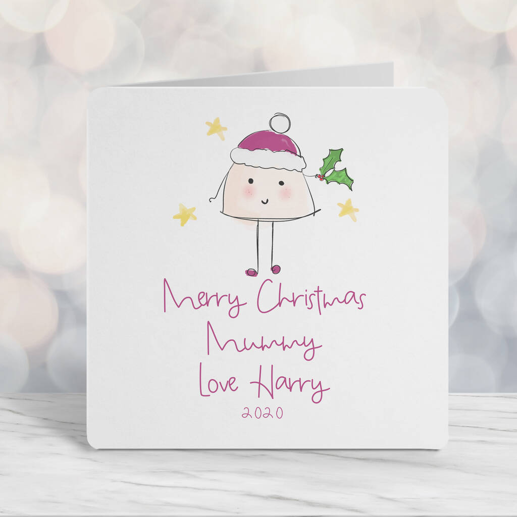 Personalised Merry Christmas Mummy From Child Card C By Parsy Card Co | notonthehighstreet.com