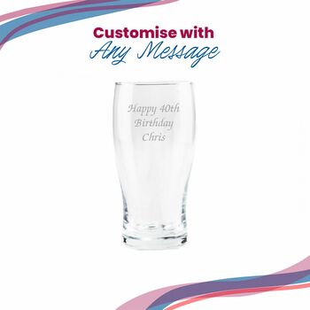 Engraved Personalised Arsenal Pint Glass, 3 of 3