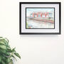 Manchester United 'Outside' Old Trafford Stadium Print, thumbnail 1 of 3