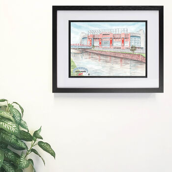 Manchester United 'Outside' Old Trafford Stadium Print, 2 of 3