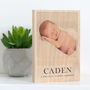 Personalised New Baby Solid Oak Wooden Photo Block, thumbnail 6 of 8