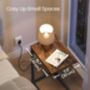 C Shaped Side Table Charging Station Desk, thumbnail 3 of 6