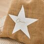 Personalised Hessian Script Font Star Gift Sack, thumbnail 3 of 3