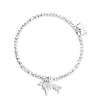 Personalised Golden Retriever Sterling Silver Bracelet, 2 of 8