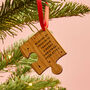 Personalised Teacher Jigsaw Christmas Decoration, thumbnail 2 of 3