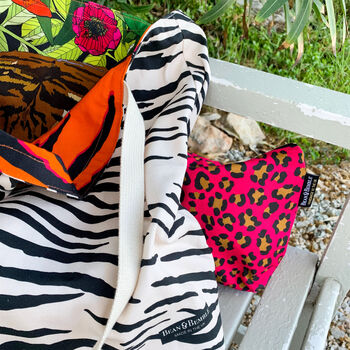 Cotton Tiger And Leopard Print Travel Bags Gift Set, 2 of 12