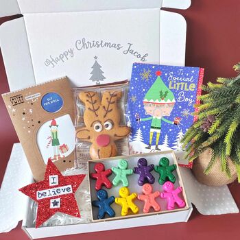 Special Little Boy Christmas Craft And Treats Gift Set, 2 of 11