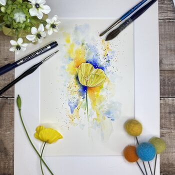 Mellow Yellow Poppy Fine Art Limited Edition Print, 3 of 6