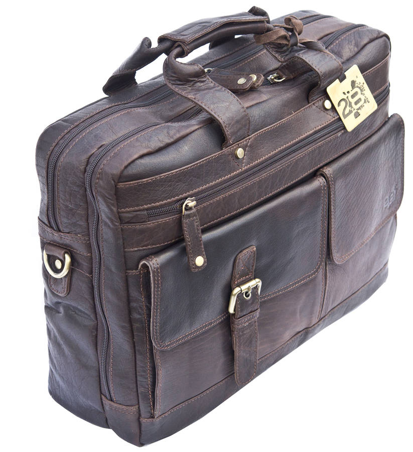 Men's Luxury Leather Business Bag By Twenty8 Leather
