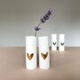 Porcelain Mini Gold Heart Vases Set Of Two, thumbnail 1 of 1