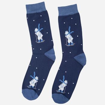 Men's Bamboo Polar Bear Christmas Socks, 2 of 3