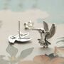 Sterling Silver Hummingbird Studs, thumbnail 5 of 6