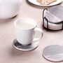 Set Of Six Dark Grey Absorbent Ceramic Coasters, thumbnail 4 of 7