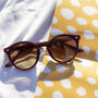 Front Lens Rounded Classic Pin Sunglasses In Burgundy, thumbnail 2 of 3