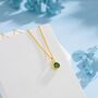 Sterling Silver Emerald Green Cz Bubble Pendant Necklace, thumbnail 2 of 12