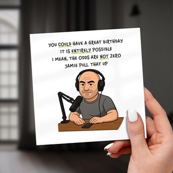 Funny Birthday Card – Podcast Host Parody Design, 4 of 7