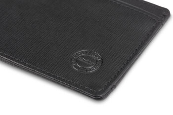 Black Saffiano Leather Card Holder With Rfid Protection, 4 of 5