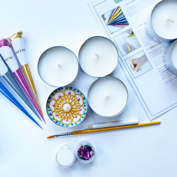 Henna Inspired Tealight Painting Kit, 3 of 5