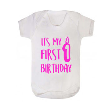 'It's My 1st Birthday' Baby Grow Vest / T Shirt, 10 of 10