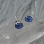 Kyanite Stud Earrings: Sterling Silver Or Gold, thumbnail 5 of 6