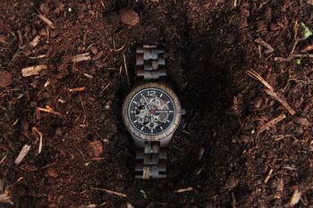 Havana Automatic Mechnical Movement Wooden Watch For Men, 9 of 10