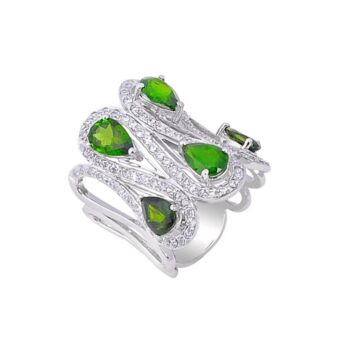 Dazzling Green Diopside Sterling Silver Ring, 3 of 5