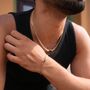 Silver Opal Gemstone Cuban Chain Bracelet For Men, thumbnail 10 of 12