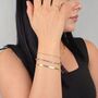 Alexandrite June Birthstone Gold Plated Tennis Bracelet, thumbnail 3 of 4