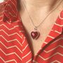 Handmade Silver Murano Glass Heart Pendant, thumbnail 5 of 12