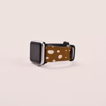 Caramel Spots Vegan Leather Apple Watch Band, 6 of 7