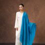 100% Mulberry Silk Scarf, Teal Blue In Gift Box, thumbnail 1 of 4