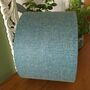 Esme Blue Green Tweed Floral Lined Drum Lampshade, thumbnail 4 of 8