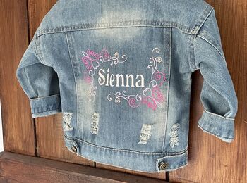 Personalised Embroidered Baby/Toddler Denim Jacket, 7 of 7