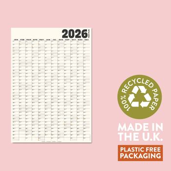 2026 Wall Planner | Black And White | Portrait, 3 of 3