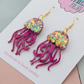 Glitter Jellyfish Resin Earrings *More Colours Available*, 12 of 12