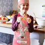 Personalised Reindeer Apron And Chef Hat Set, thumbnail 5 of 6