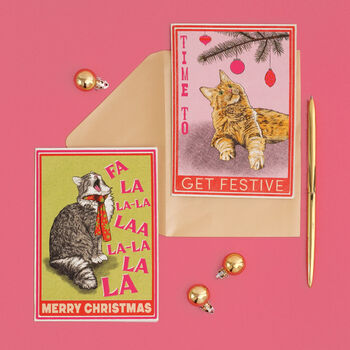 Get Festive Ginger Cat Christmas Card, 6 of 7