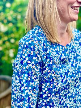 Teal Mitsi Tunic Made With Liberty Of London Fabric, 3 of 3