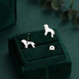 Sterling Silver Cocker Spaniel Stud Earrings, thumbnail 5 of 12