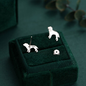 Sterling Silver Cocker Spaniel Stud Earrings, 5 of 12