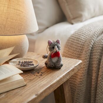 Handmade Felt Ferguson The Cat Hanging Decoration, 3 of 3