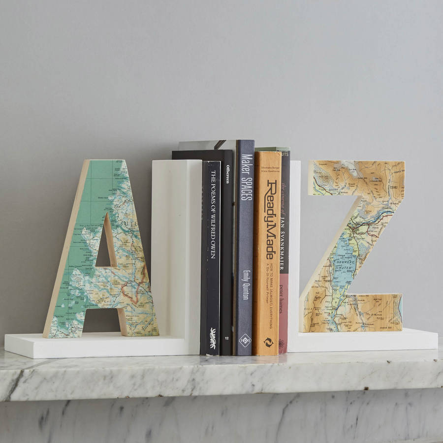Personalised Map Location Letter Bookend