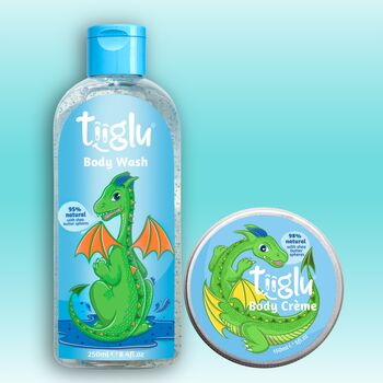 Kids Highly Natural Dragon Scales Body Wash And Body Crème Gift Set, 3 of 8