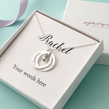 Personalised Interlinked Rings Necklace, 8 of 12