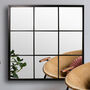 Vintage Square Window Wall Mirror, thumbnail 1 of 6