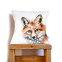 Inky Fox Large Luxury Cushion And Inner, thumbnail 2 of 4